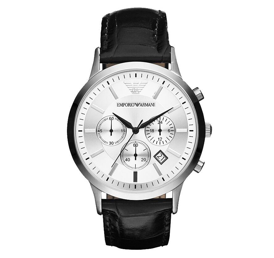 Emporio Armani Men's Classic Black Chronograph Watch - AR2432